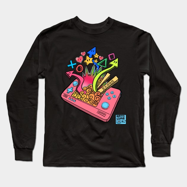 6AT0GAMING Tee Design (Cotton Candy variant) Long Sleeve T-Shirt by 6AT0W3AR